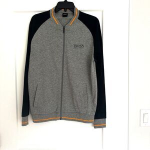 Hugo Boss Zip-Up Jacket Men’s Small | Grey & Navy Track Jacket